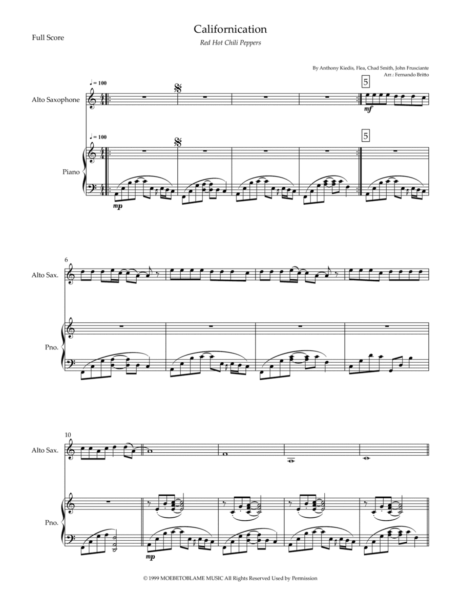 Californication (arr. Fernando Britto)