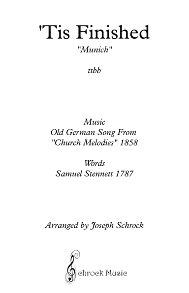 'Tis Finished (arr. Schrock Music)