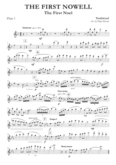 The First Noel for Flute Quartet (arr. Diego Marani)