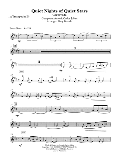 Quiet Nights (arr. Tony Benade)