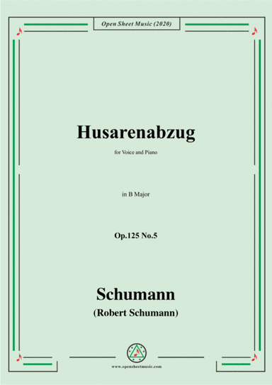 Schumann-Husarenabzug Op.125 No.5,in B Major (arr. MSM)