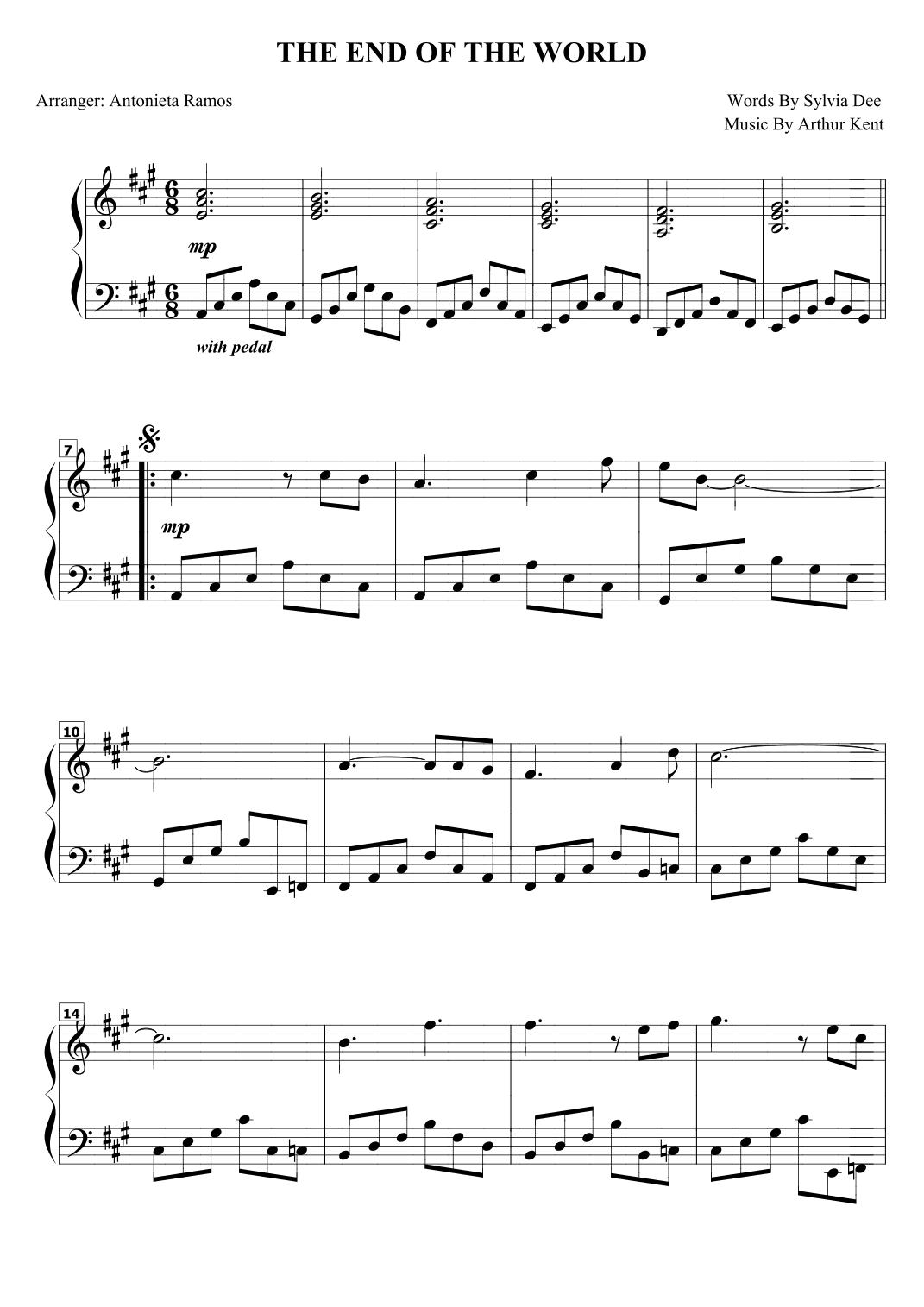 The End Of The World (arr. Antonieta Ramos Valverde)