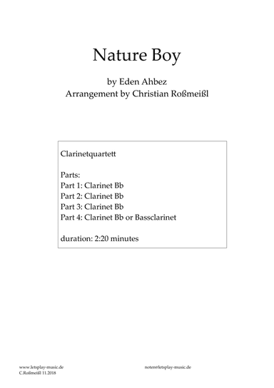 Nature Boy (arr. Christian Roßmeißl)