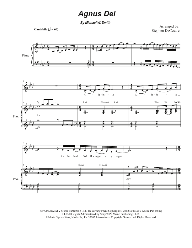 Agnus Dei (arr. Stephen DeCesare)