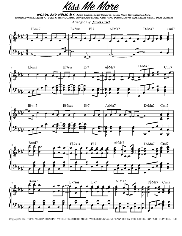 Kiss Me More (arr. James Ursel)