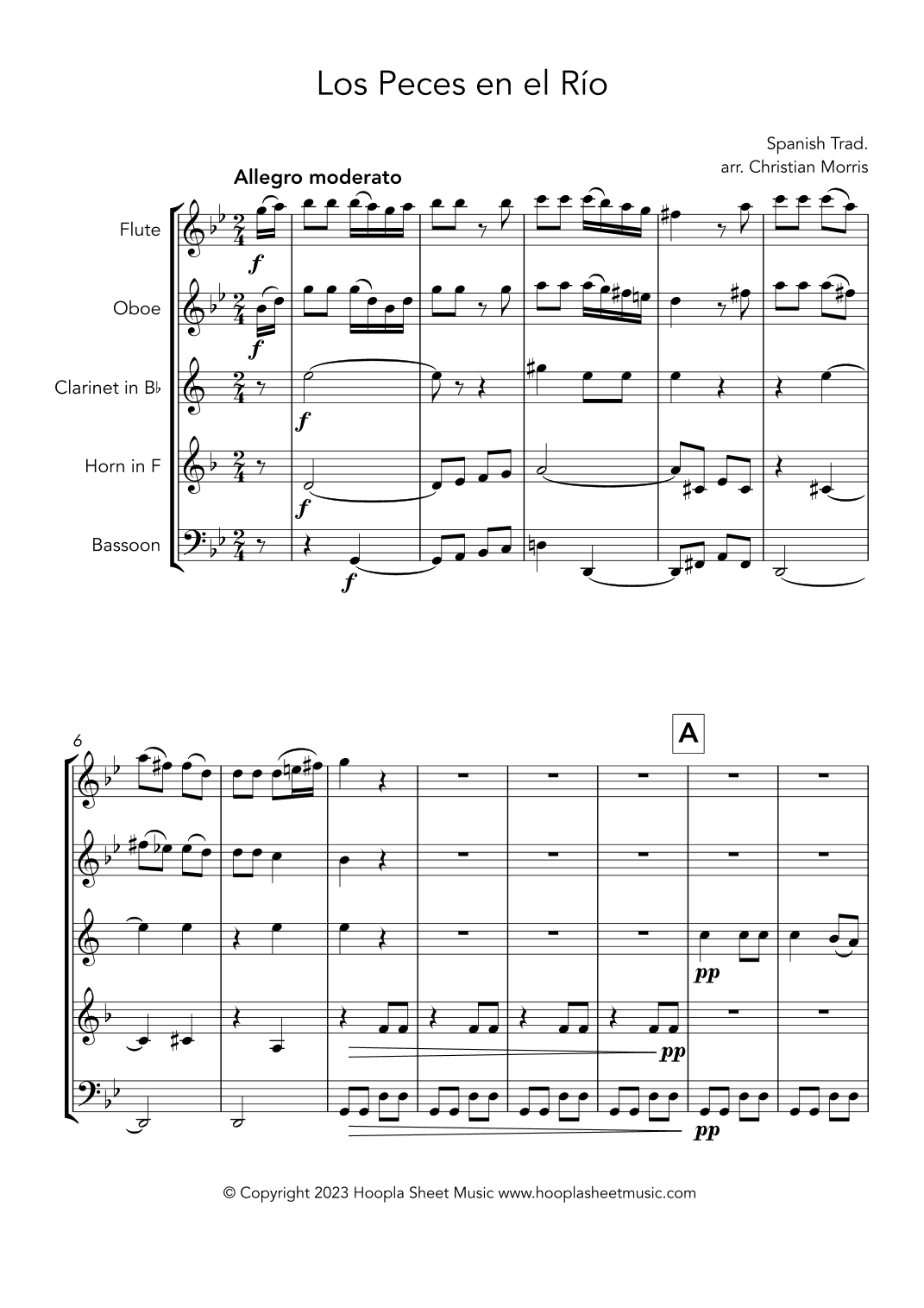 Los Peces en el Río (arr. Christian Morris)