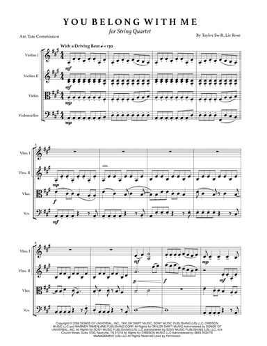 You Belong With Me (arr. Tate Commission)