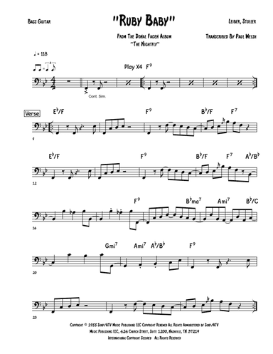 Ruby Baby (arr. Accubass)
