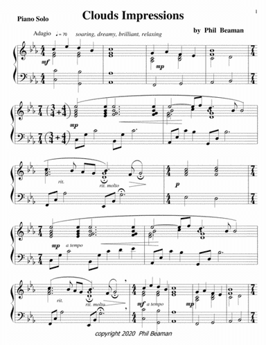 Clouds Impressions - piano solo