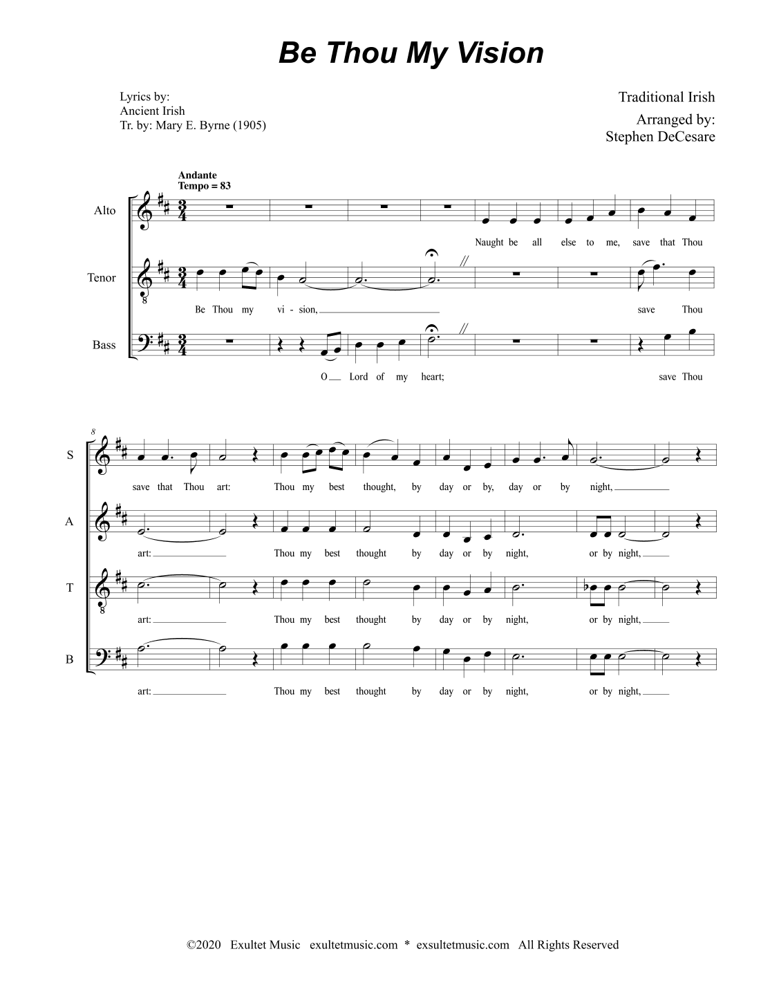 Be Thou My Vision (SATB) (arr. Stephen DeCesare)