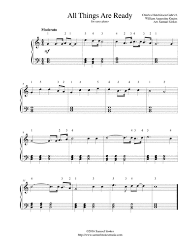All Things Are Ready - easy piano (arr. Samuel Stokes)