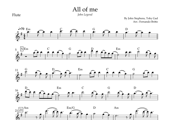 All Of Me (arr. Fernando Britto)