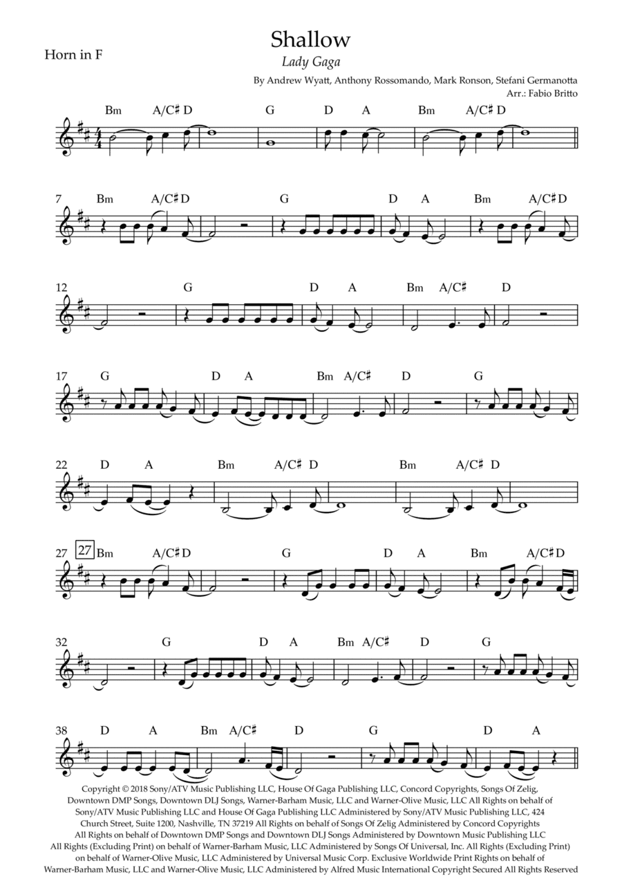 Shallow (arr. Fabio Britto)