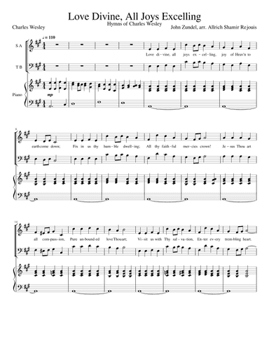 Love Divine, All Joys Excelling (arr. Allrich Shamir Rejouis)
