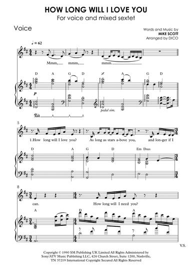 How Long Will I Love You (arr. Dico)