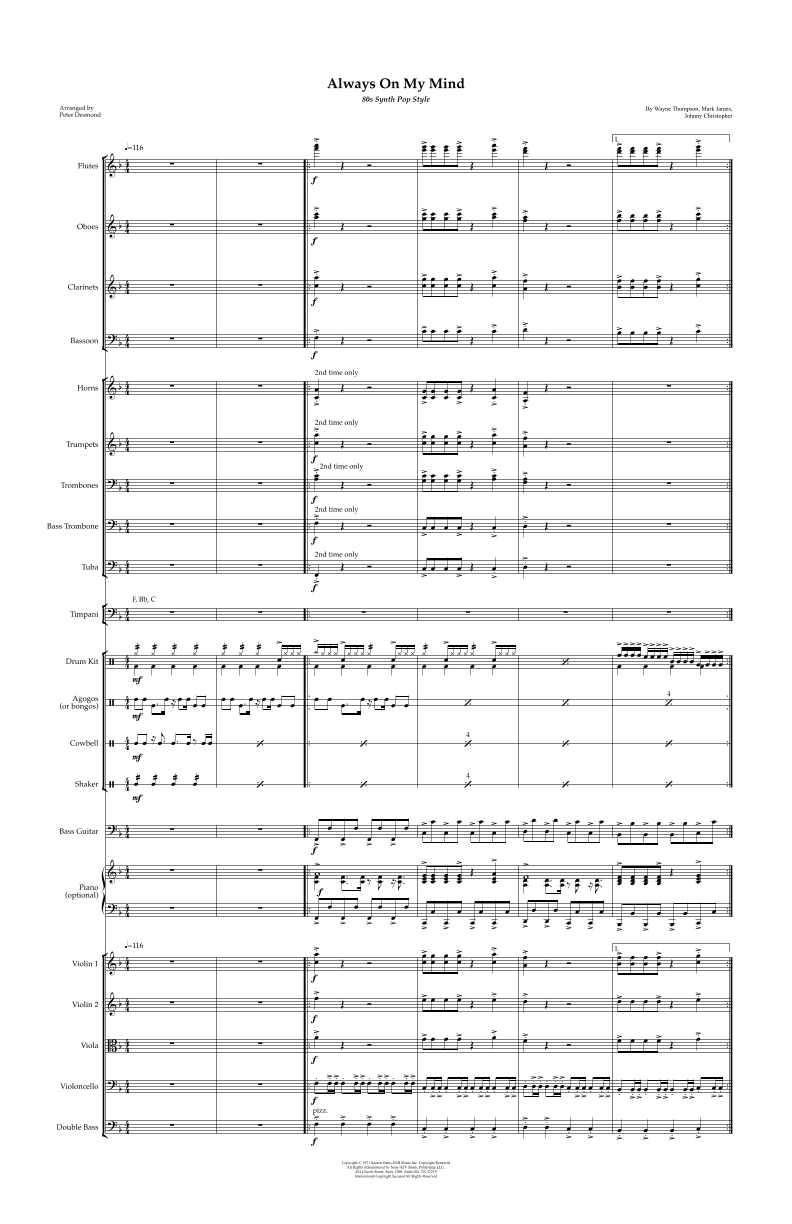 Always On My Mind (arr. Peter Desmond)