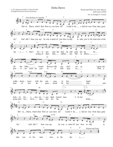 Delta Dawn (arr. Douglas A. Greene)