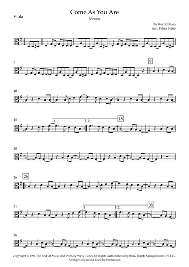 Come As You Are (arr. Fabio Britto)