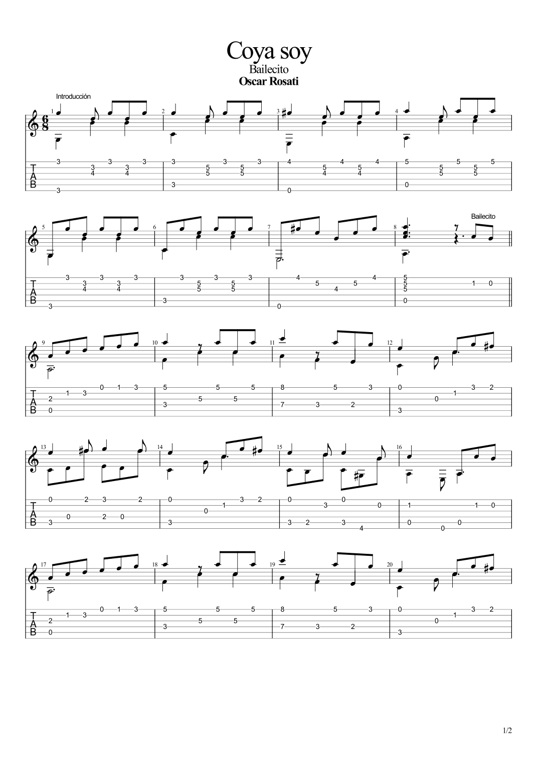 Coya soy (Argentine folk) (arr. Leonardo Ramos)
