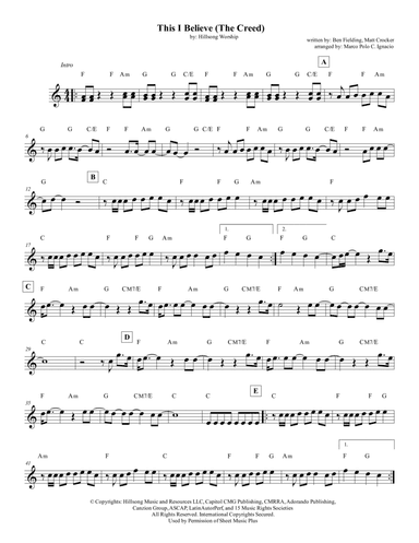 This I Believe (the Creed) (arr. Marco Polo C. Ignacio)