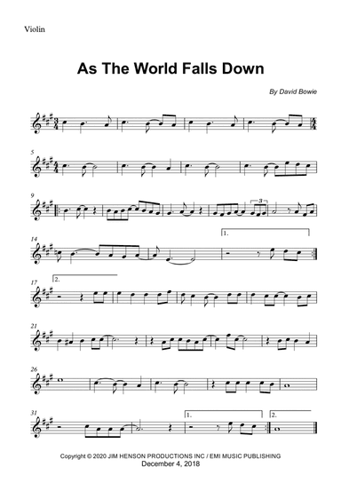 As The World Falls Down (arr. Wesley S. SIlva)
