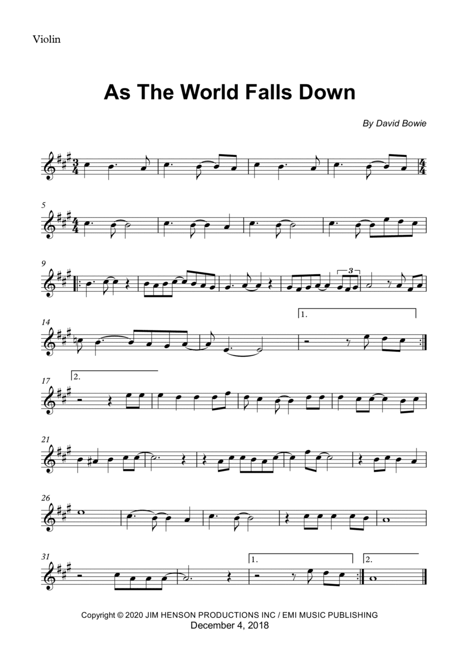 As The World Falls Down (arr. Wesley S. SIlva)