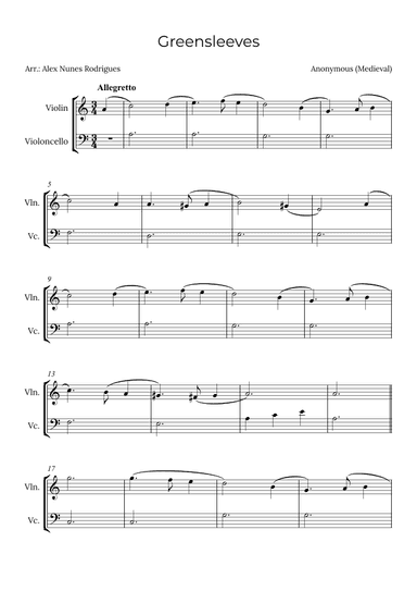 Greensleeves (arr. Alex Nunes Rodrigues)