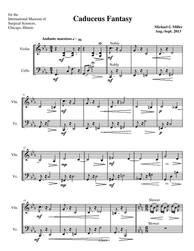 Caduceus Fantasy - for violin and cello