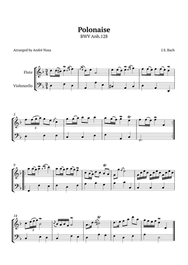Polonaise BWV anh.128 (arr. André Nusa)
