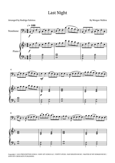 Last Night (arr. Rodrigo Faleiros)