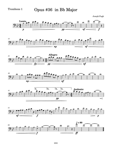 Opus#36 In Bb Major(Trombone Quartet)