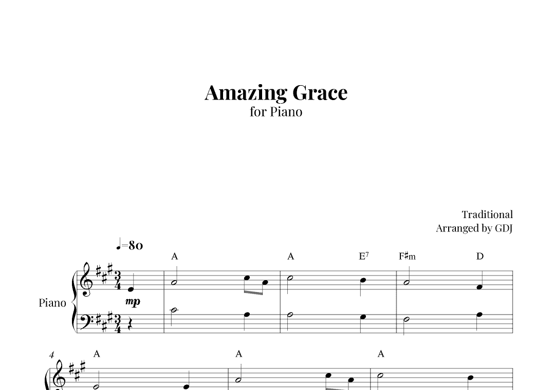 Amazing Grace (arr. GDJ)