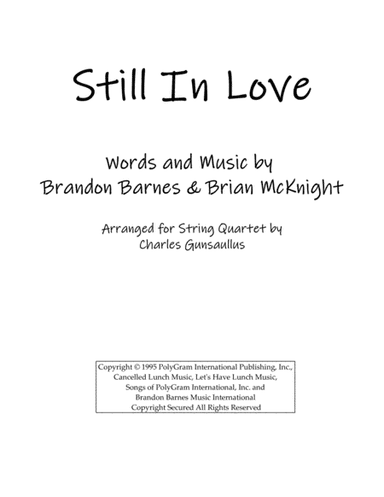 Still In Love (arr. Charles Gunsaullus)