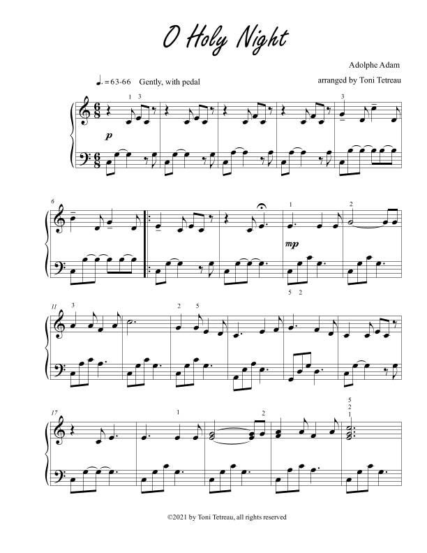 O Holy Night (arr. Toni Tetreau)