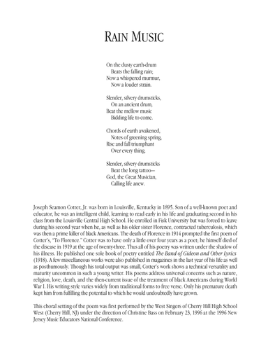 Rain Music (SATB div)