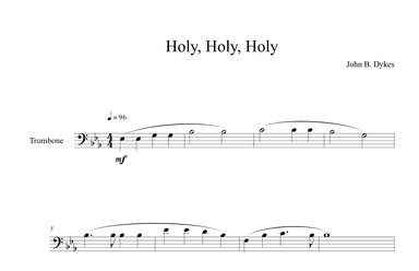 Holy, Holy, Holy (Trombone Solo) (arr. B. C. Dockery)