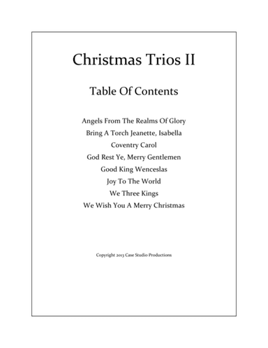 Christmas Trios II - violin, viola, cello (arr. Case Studio Productions)