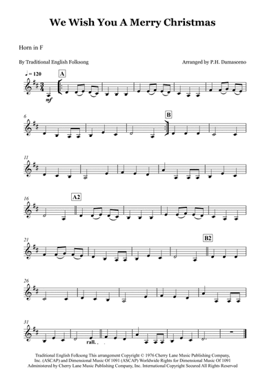 We Wish You A Merry Christmas (arr. P.H. Damasceno)