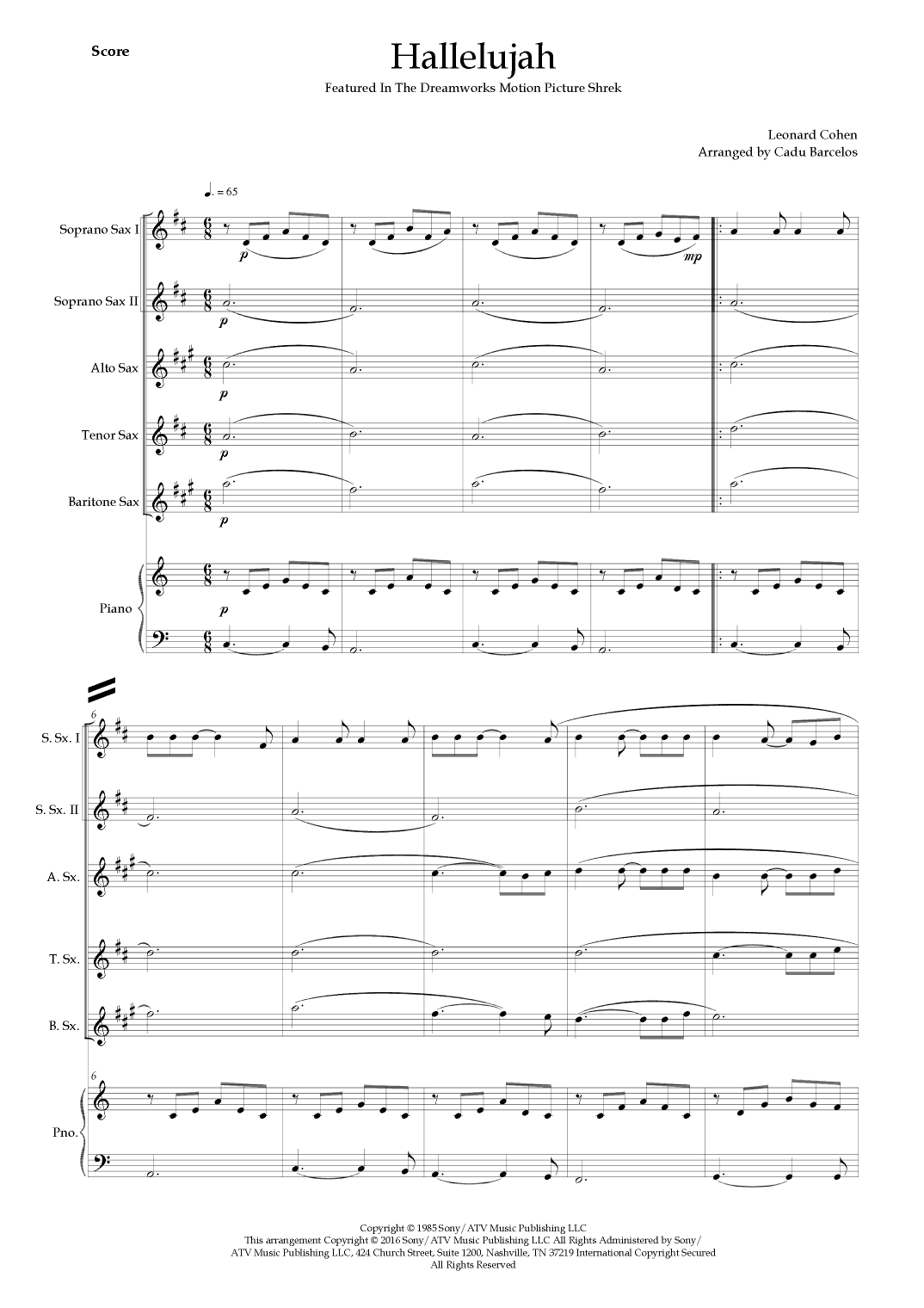 Hallelujah (arr. Cadu Barcelos)