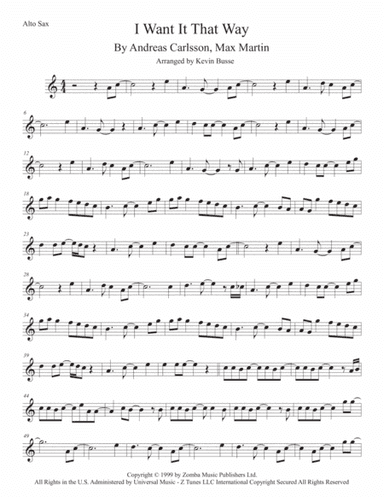 I Want It That Way (arr. Kevin Busse)