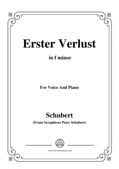 Schubert-Erster Verlust in f minor,for voice and piano (arr. MSM)