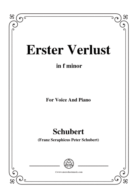 Schubert-Erster Verlust in f minor,for voice and piano (arr. MSM)