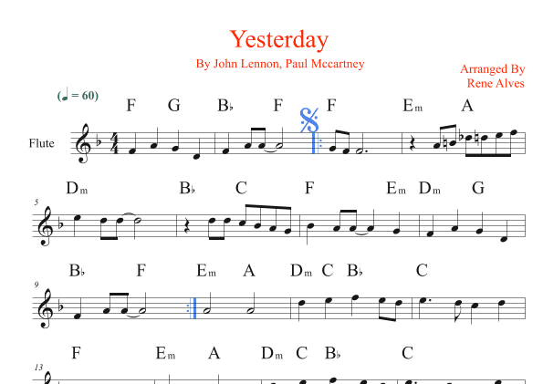 Yesterday (arr. Rene Alves)
