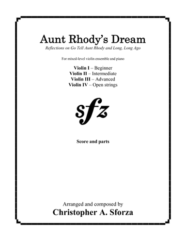 Aunt Rhody's Dream (arr. Christopher A. Sforza)