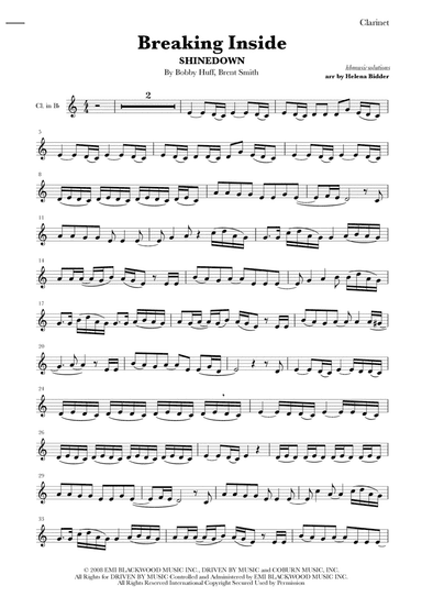 Breaking Inside (arr. By Helena Bidder)