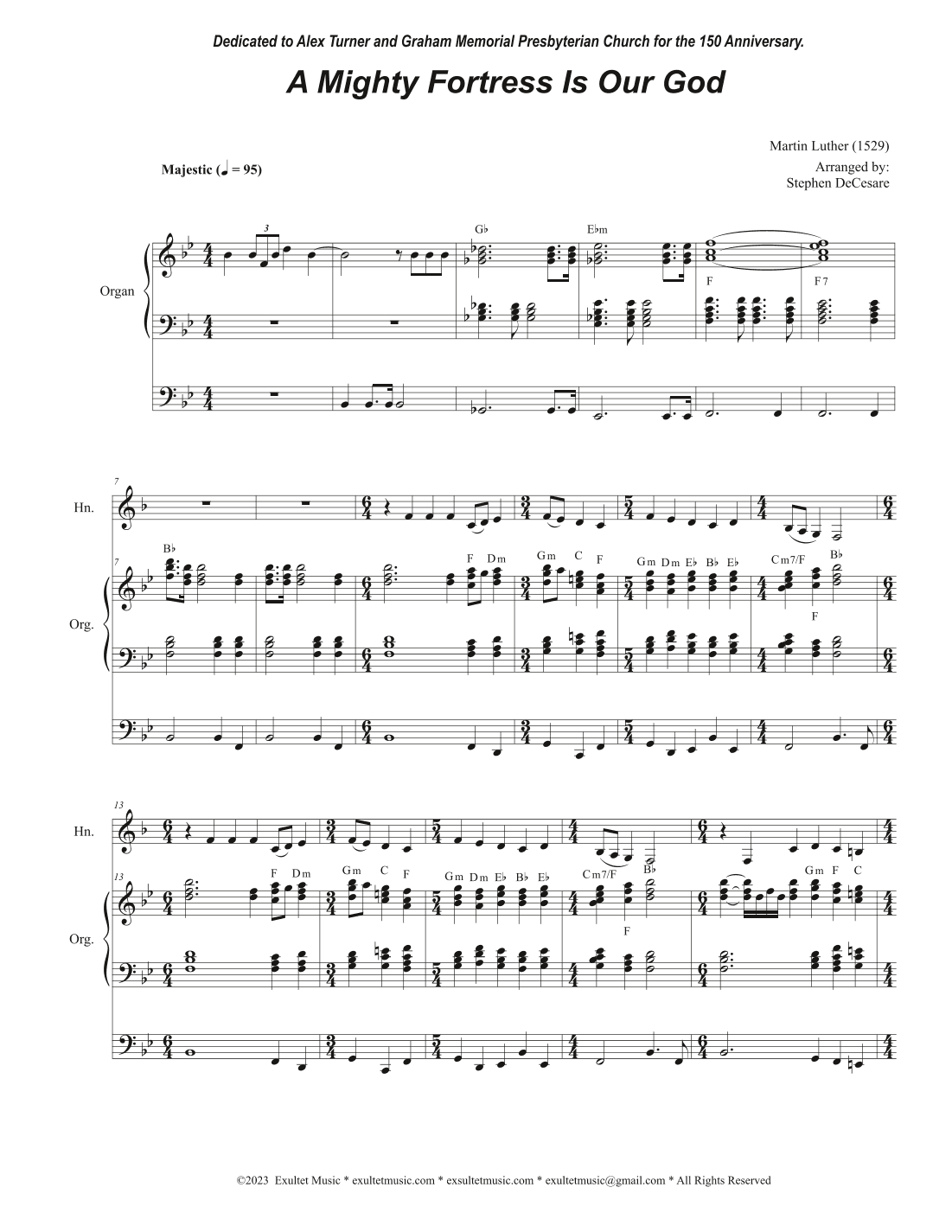 A Mighty Fortress Is Our God (French Horn solo and Organ) (arr. Stephen DeCesare)