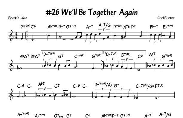 We'll Be Together Again (arr. John Fries)