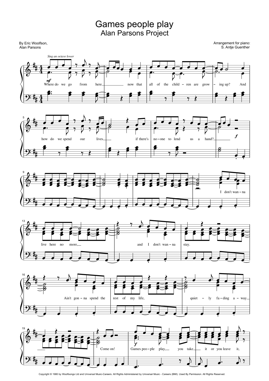 Games People Play (arr. Antje Günther)