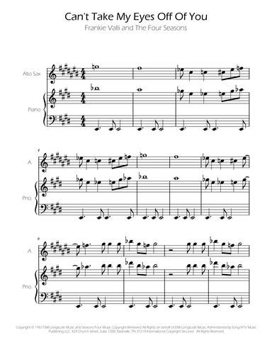 Can't Take My Eyes Off Of You (arr. Ygor Nunes)