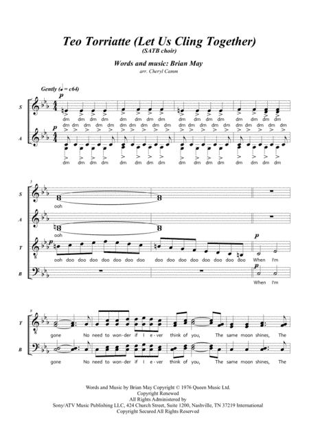 Teo Torriatte (let Us Cling Together) (arr. Cheryl Camm)